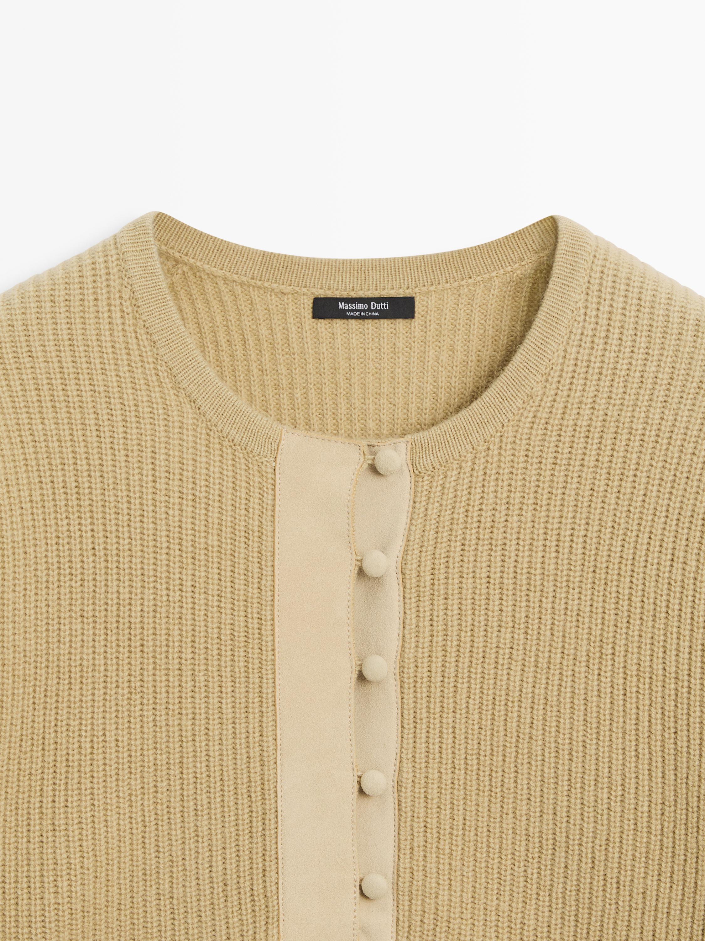 Wool blend knit sweater